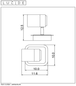 LENNERT Spot Plafond 5W/GU10 Noir Mat