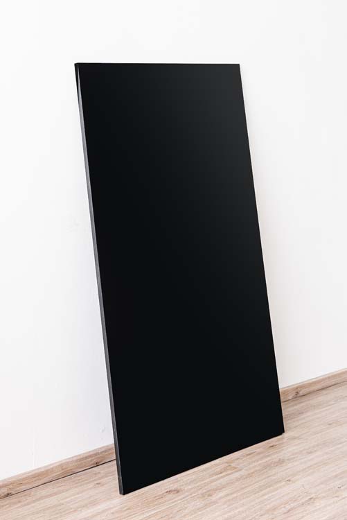 Paroi arrière pour îlot de cuisine Plenti noir/aspect bois 150cm