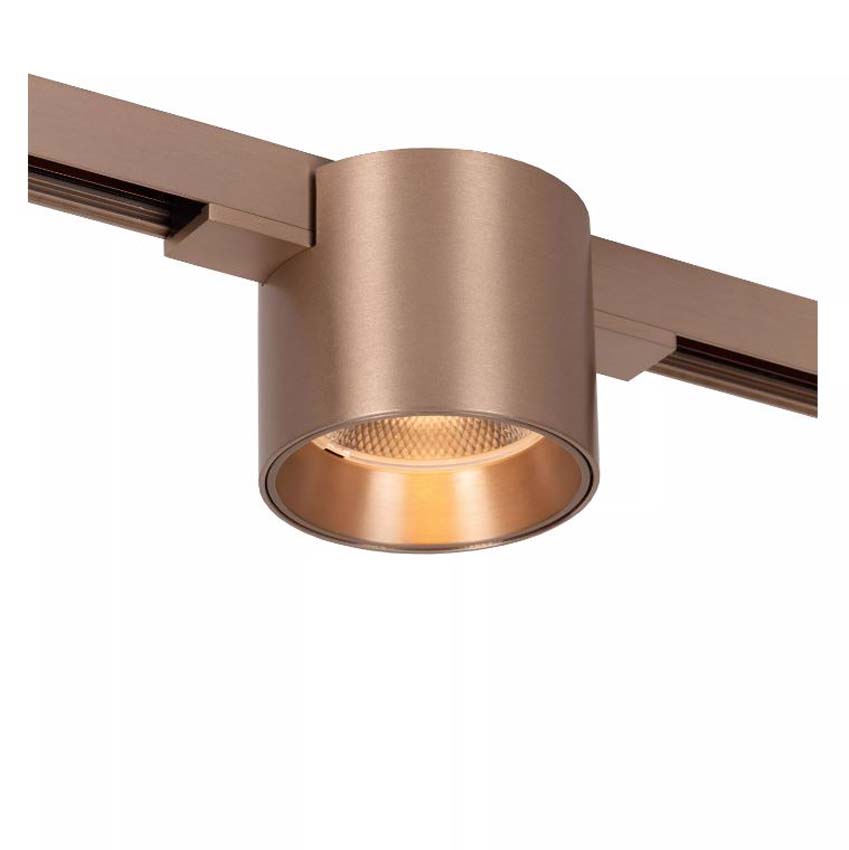 Lucide Premium Linial Lux Railspot - Système de rails monophasé / Éclairage rail intelligent - 48V - 1xLED Dimmable - Champagne