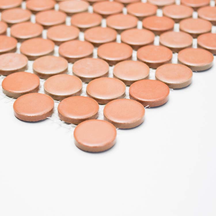 Mozaïek rond terracotta 31,9 x 30,6 cm