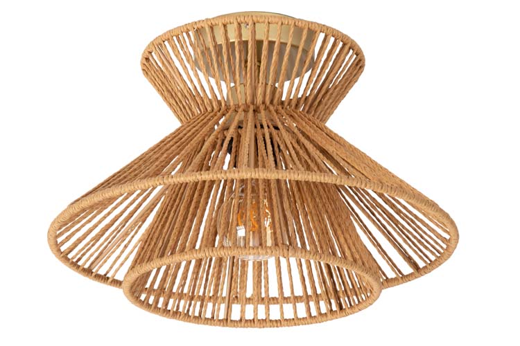 Lucide TASMAN - Plafonnière - Ø 32 cm - 1xE27 - Naturel