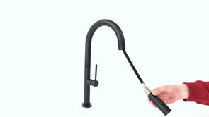 Keukenkraan Maverick mat zwart met uittrekbare uitloop Keukenkraan Maverick mat zwart met uittrekbare uitloop