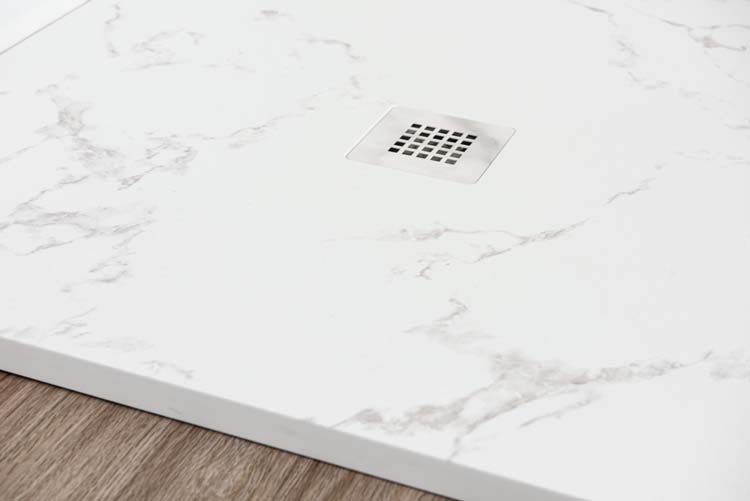 Receveur de douche Minimalism composite avec gelcoat aspect marbre 90x90cm