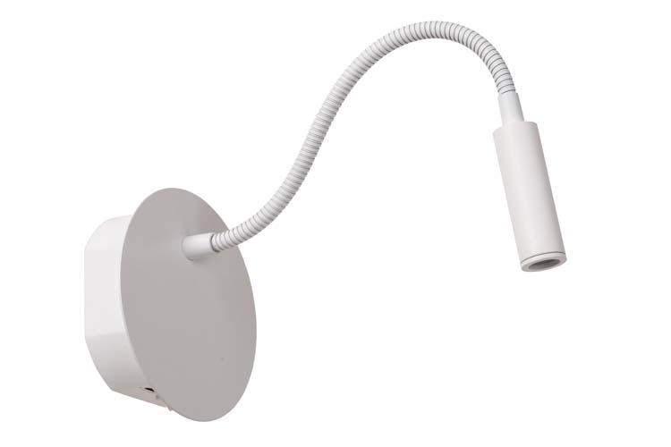 Lampe de lit/Applique - blanc - Ø11cm - LED 1x2W - 3000K - magnétique - rechargeable