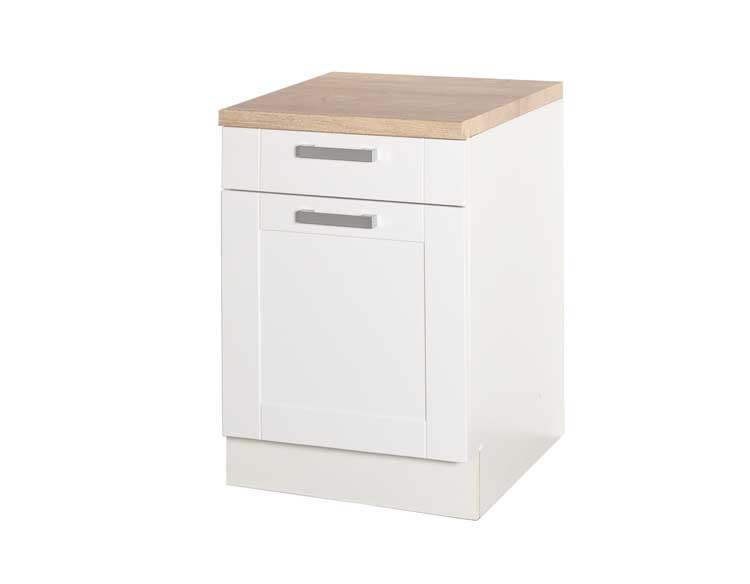 Meuble bas Njord blanc rustique 60x60cm