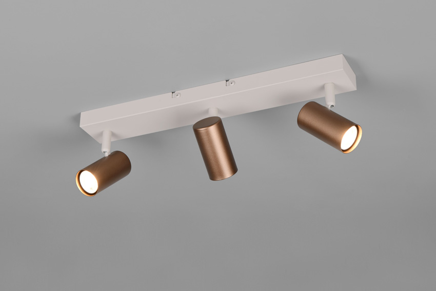 Spot en saillie - café - 41x6x13,5cm - dimmable - GU10/MR11 - 3x5W