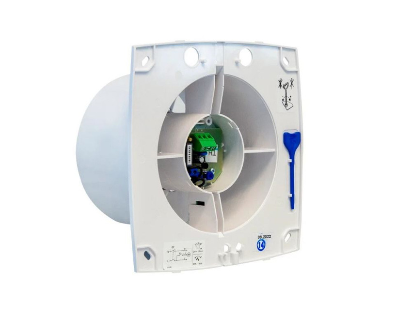 Ventilator timer en vochtsensor wit Ø10cm
