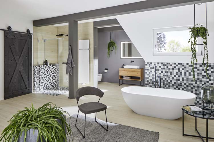 Mosaïque Mix gris mat 30,6x30,6cm