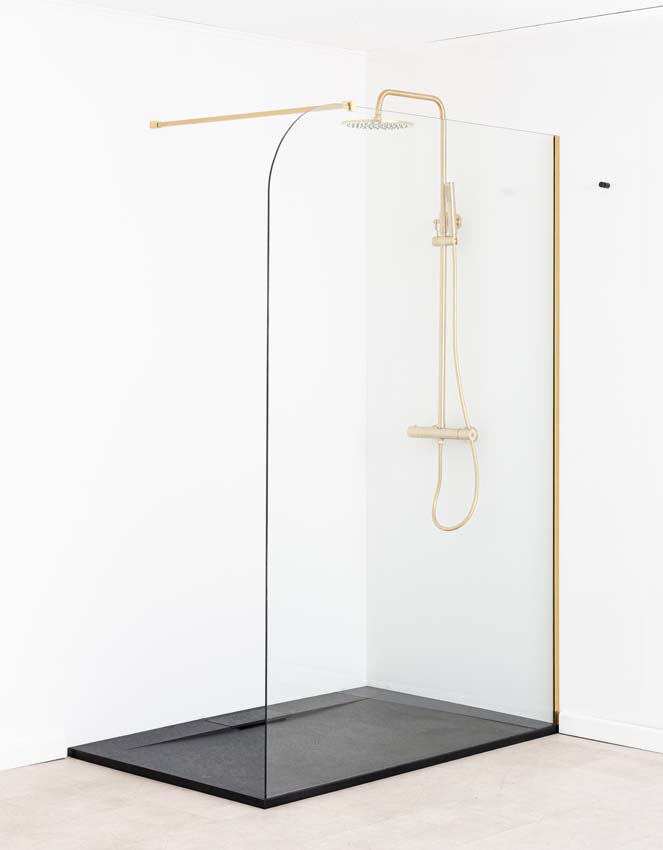 Douchewand Avery klaar glas 157x200cm