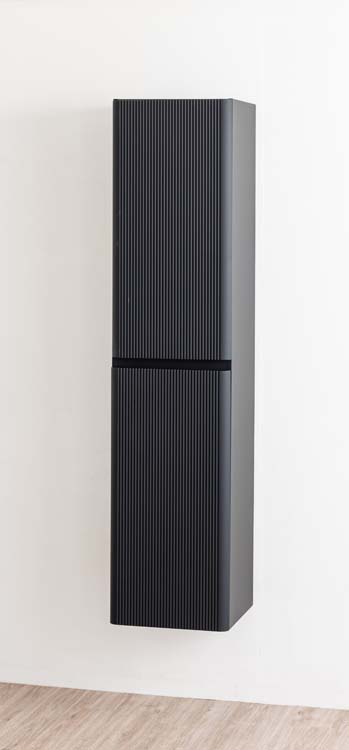 Armoire colonne Julia noir mat suspendue 170x40x35cm