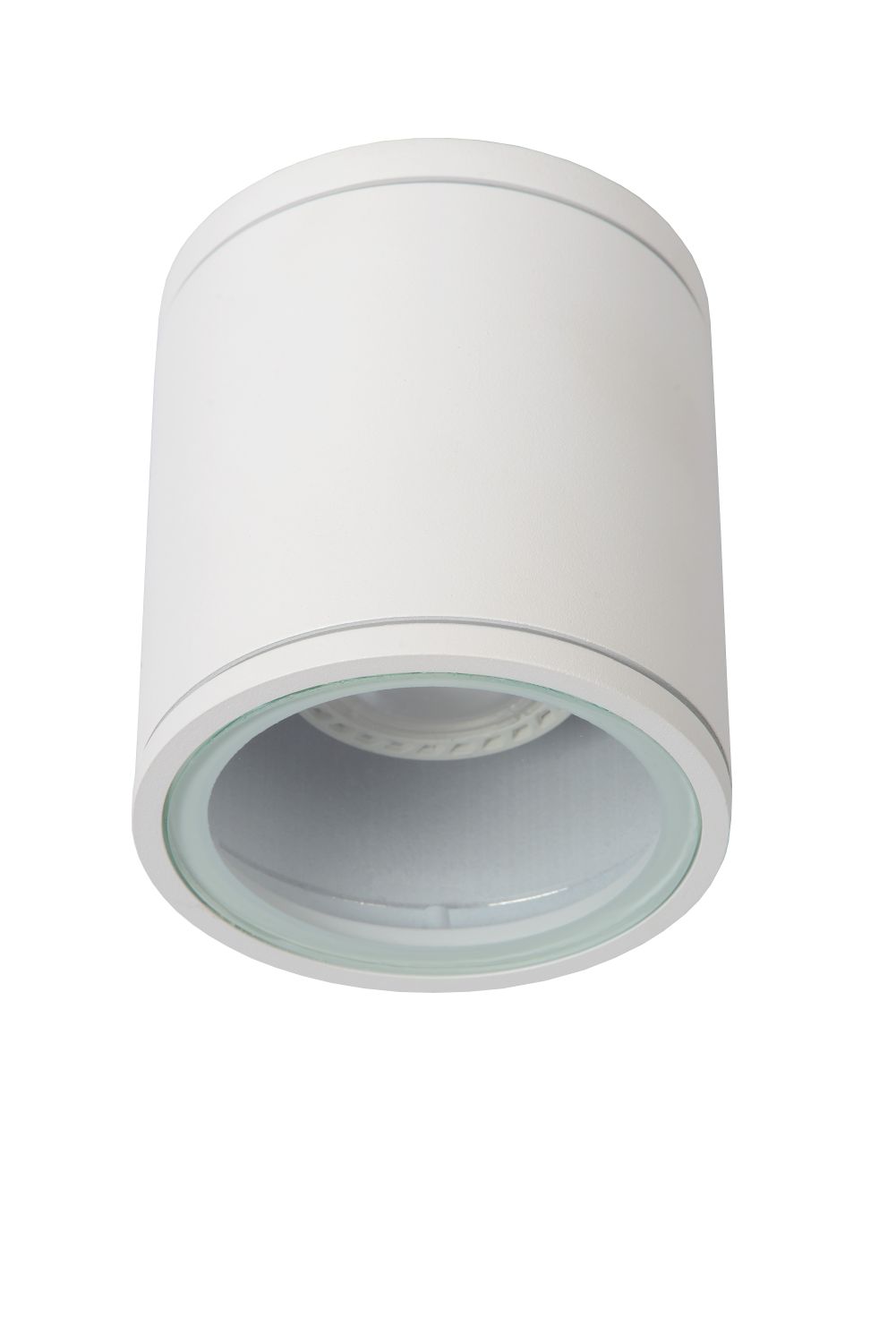 Plafonnier salle de bain - blanc - rond - GU10 - 50W - IP65