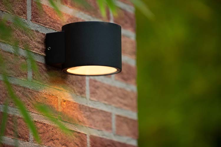 Lucide OXFORD - Wandlamp Buiten - 1xG9 - IP54 - Zwart