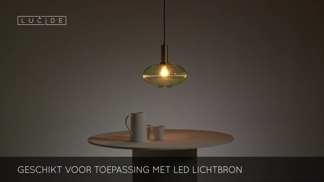 Lucide MALOTO - Hanglamp - Ø 30 cm - E27 - Groen Lucide MALOTO - Hanglamp - Ø 30 cm - E27 - Groen