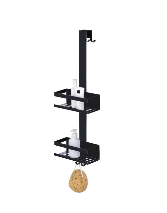 Doucherek Wenko Bribano Duo mat zwart 23x71x18cm zonder boren
