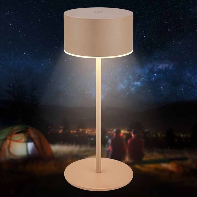 Lampe de table Zurela - beige - 19cm - dimmable - LED - 3W - 2700K - IP44 - USB