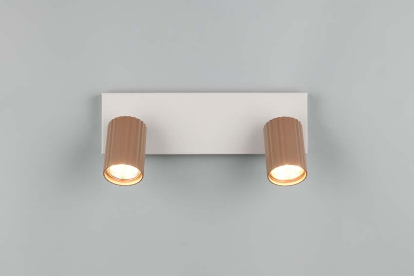 Opbouwspot - Koffie - 30x9x14,5cm - Dimbaar - GU10 - 2x10W