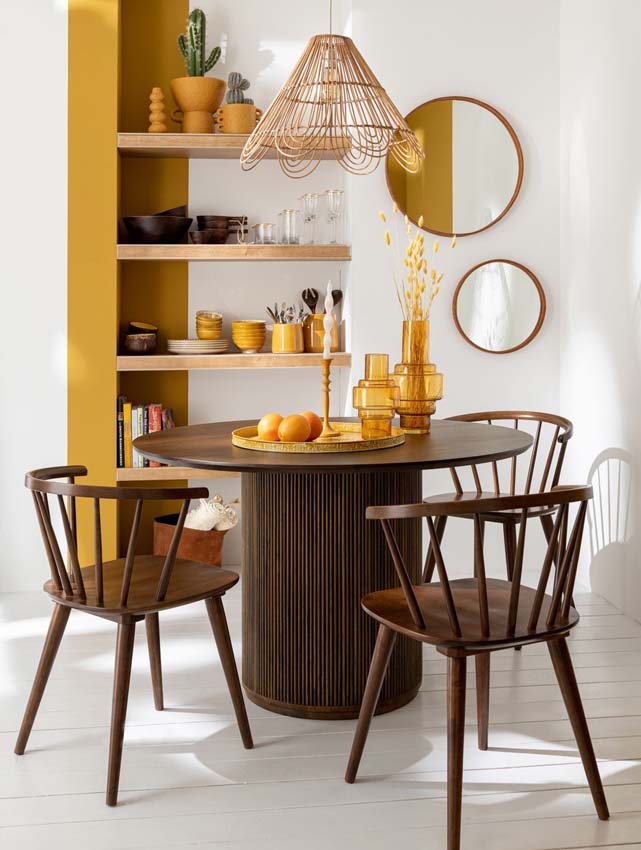 Table Centi en bois de manguier Ø120cm