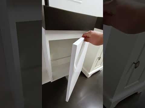 Meuble de toilette Tommy blanc mat 400 mm lavabo noir mat