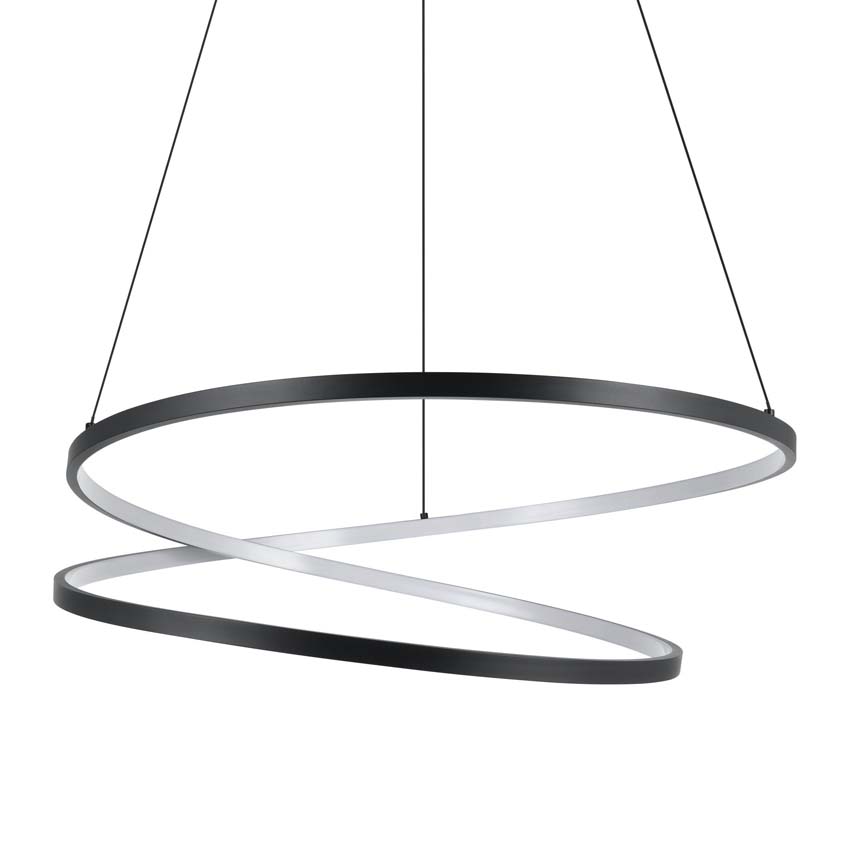 Hanglamp - Zwart - Ø70cm - LED - 1x42W - 3000K