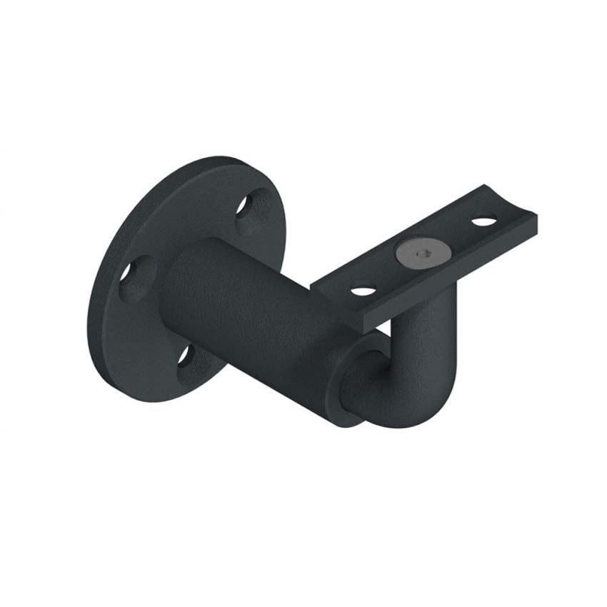 Muursteun zwart aluminium voor handgreep Grode 1 stuk