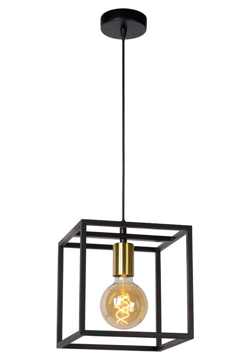 Hanglamp - zwart/goud - E27 - 40W