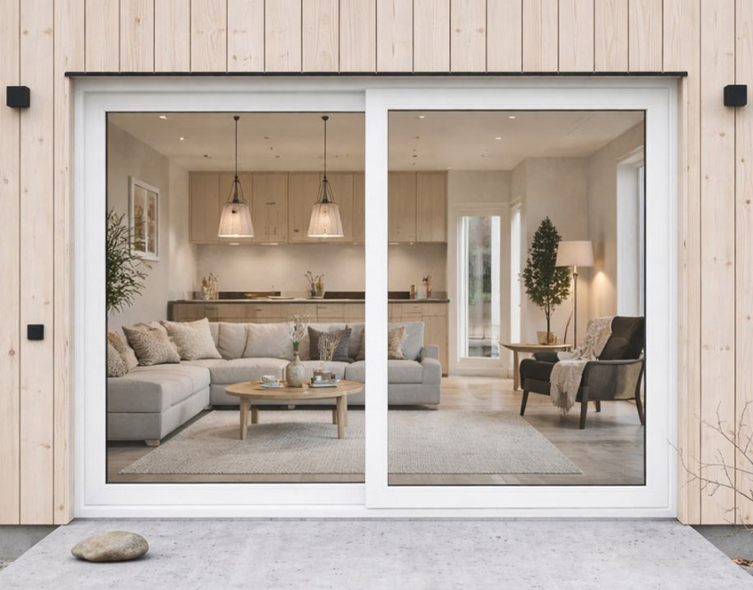 Hefschuifraam pvc Deceuninck wit R>L Br3000xH2150mm