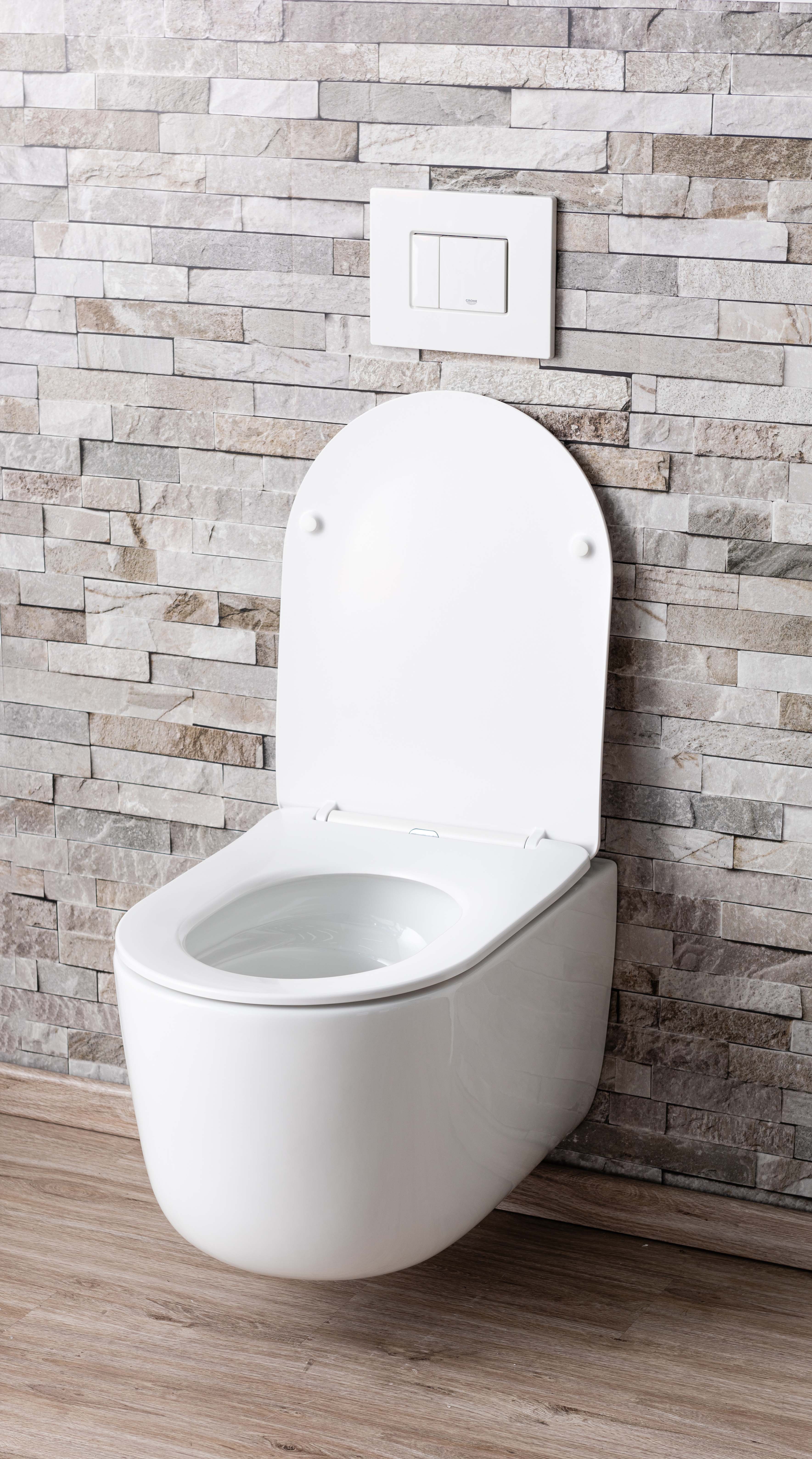 Hangtoilet Gomez rimless tornado flush wit inclusief WC-bril