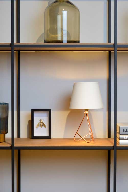 Lucide GITTA - Lampe de table - Ø 17 cm - E14 - Cuivre