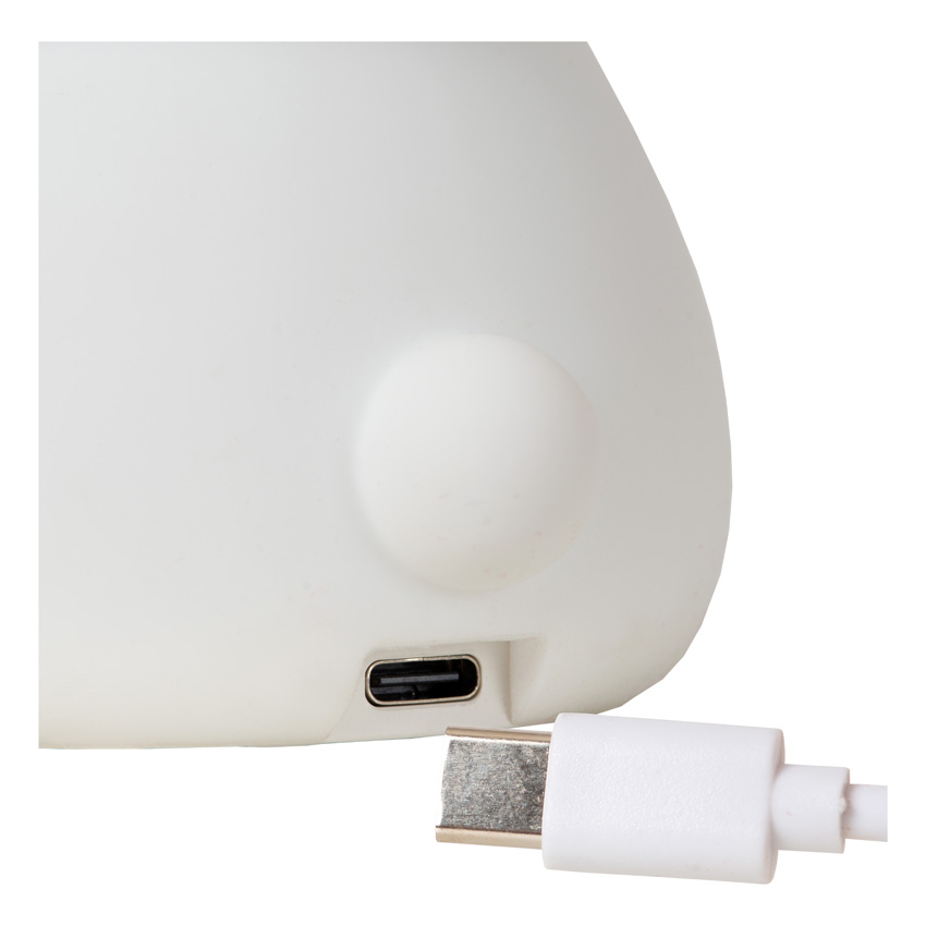 Oplaadbare Nachtlamp Kinderkamer - Accu/Batterij - LED 3 StepDimbaar - RGB - Wit