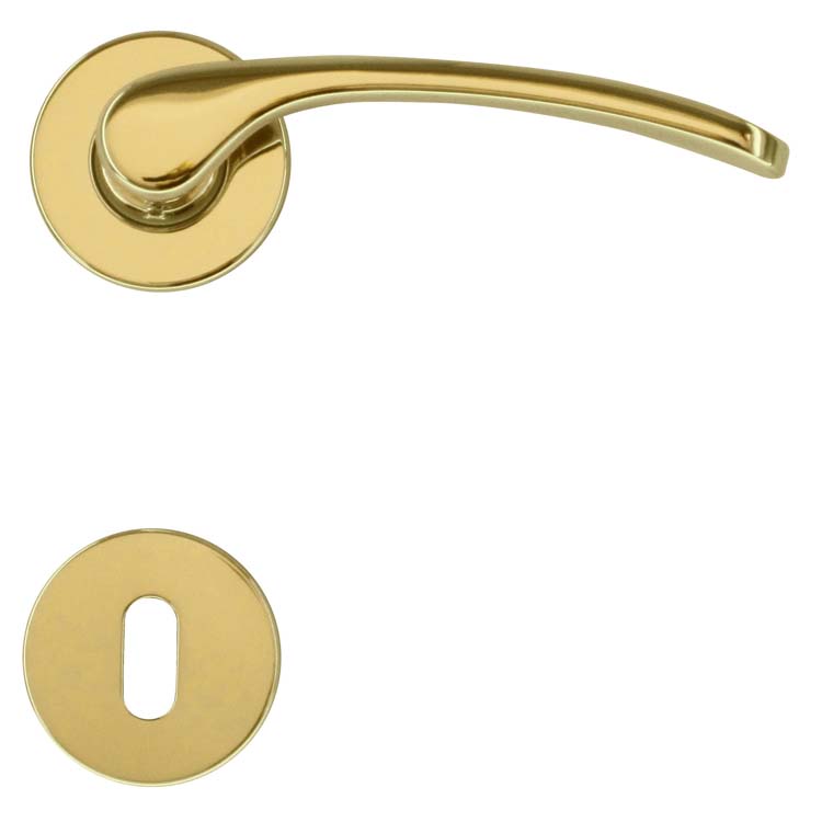 Poignée de porte pro piacenza cuivre rosace barbe