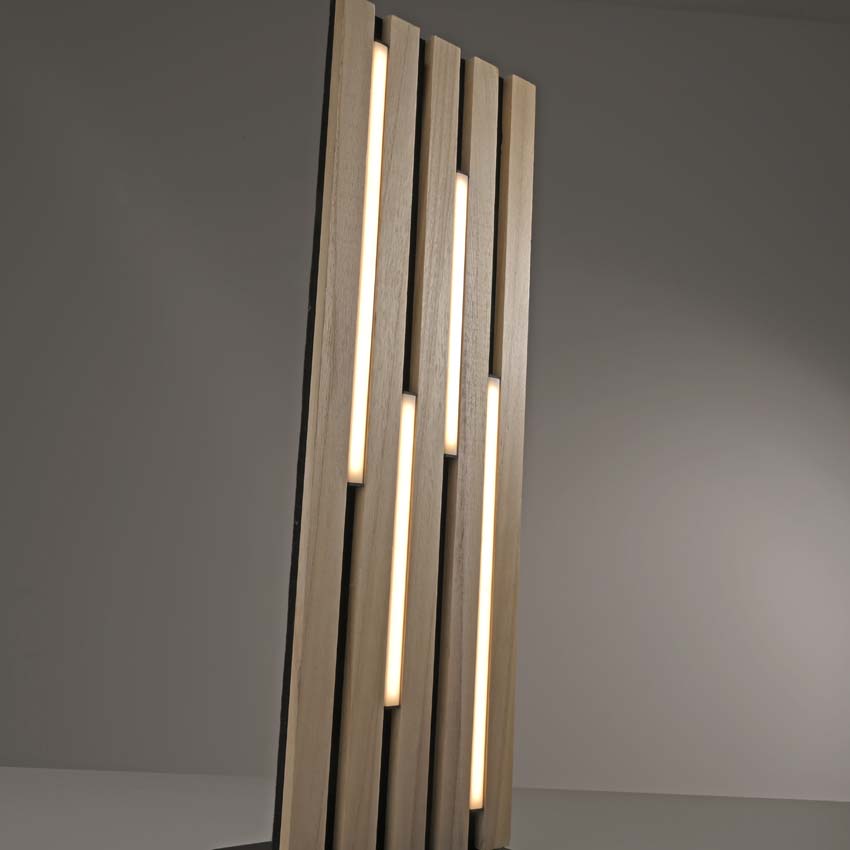 Tafellamp Line-up natural wood - dimbaar - 14W - 2700-5000K - IP20