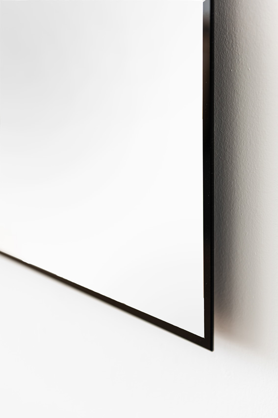 Miroir Tova rectangulaire LED + anti-buée noir 120x80cm