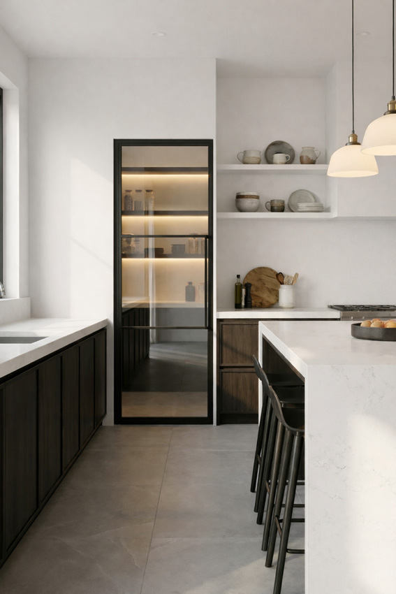 Porte intérieure pivotante Fer forgé 4W Tirza 880 x 2040 mm