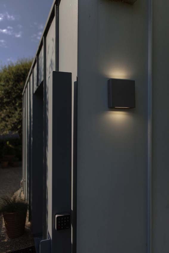 Applique murale d'extérieur Karo - Gris - 8.5W - 4000K - IP54