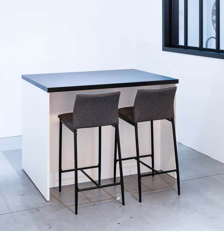 Keukeneiland Plenti wit/zwart 124,5 cm