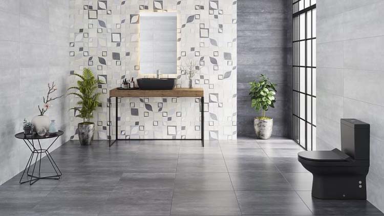 Carrelage mural Bilbao mat anthracite 30x90cm