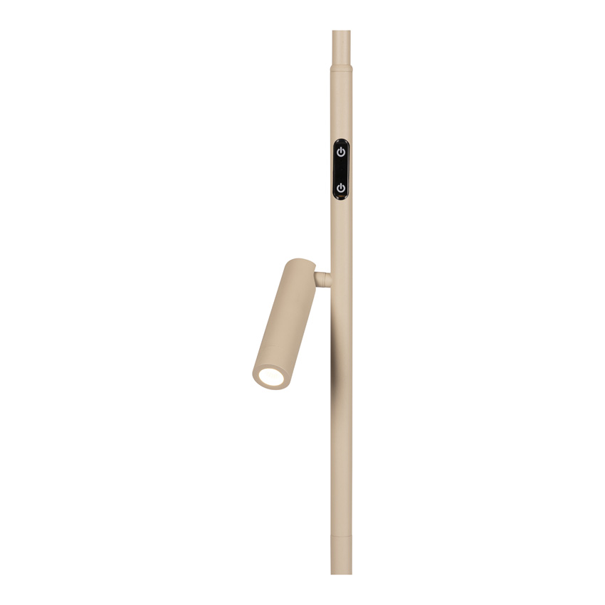 Lucide Essential Celeste - Vloerlamp - Ø28cm - LED dimbaar - 2700K - Taupe