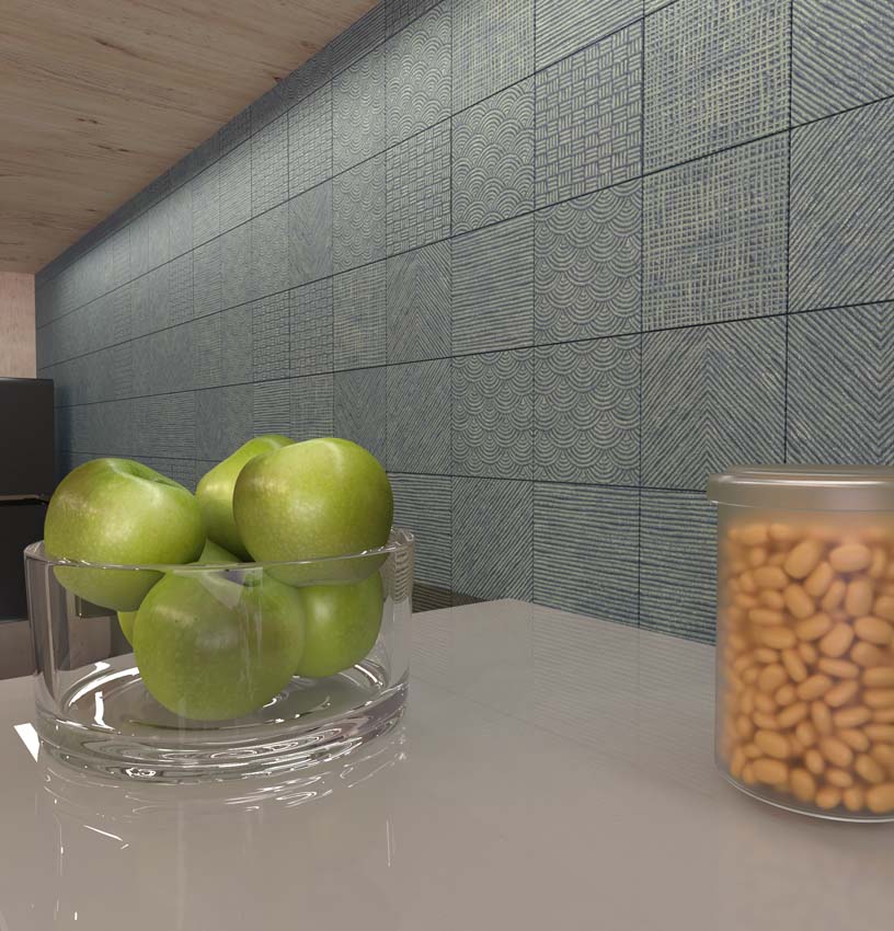 Carrelage mural Forma mat vert 15x15cm