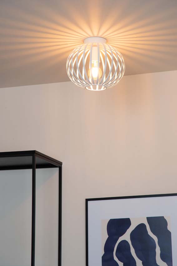 Plafonnière Maxima - wit - Ø25cm - dimbaar - 1xE27 - 60W