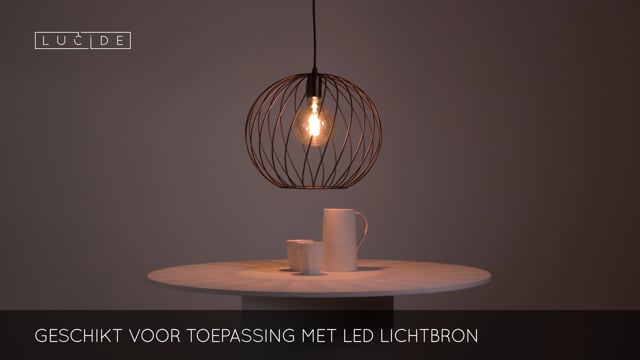 DANZA - Hanglamp - Ø 40 cm - 1xE27 - Zwart