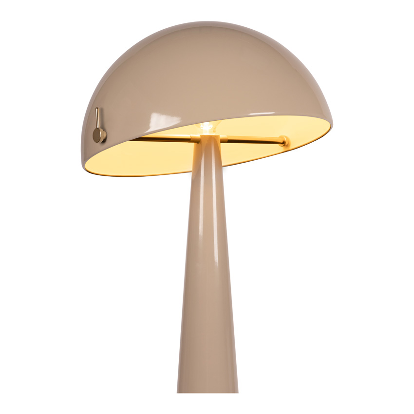 Lucide Vibes Barone - Vloerlamp - Ø52,6cm - 1xE27 - Taupe