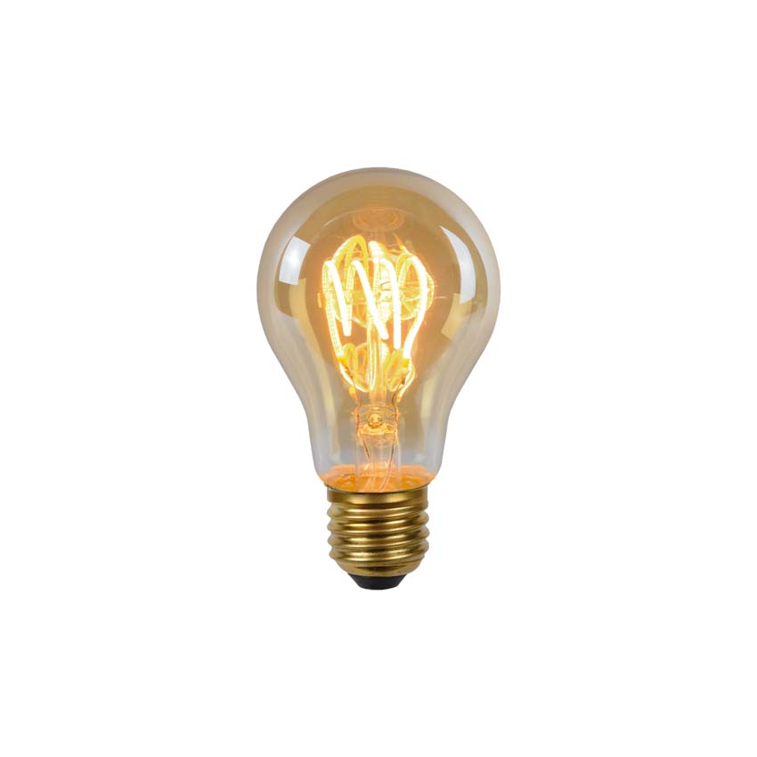 Lucide G45 - Filament lamp - Ø4,5cm - LED 3 StepDimbaar (Memory) - E27 - 1x3W 2200K - Amber