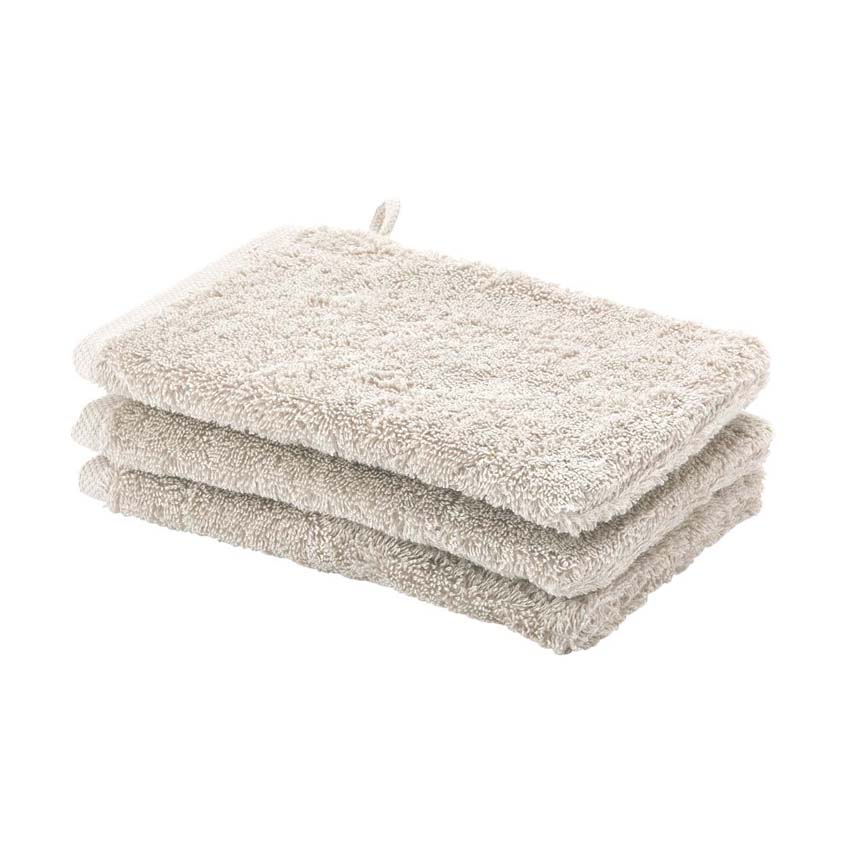 Washandje Aquanova London Egyptisch katoen jasmin 16x22cm