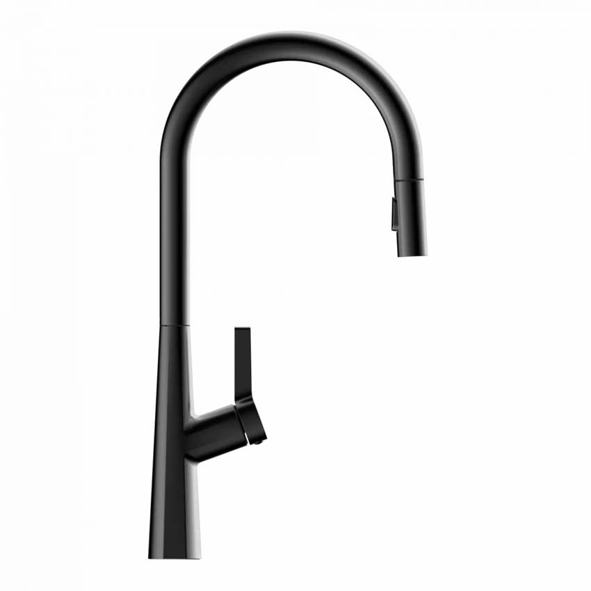 Robinet de cuisine Wasserwerk WK 9 Sphere graphite mat avec bec extractible