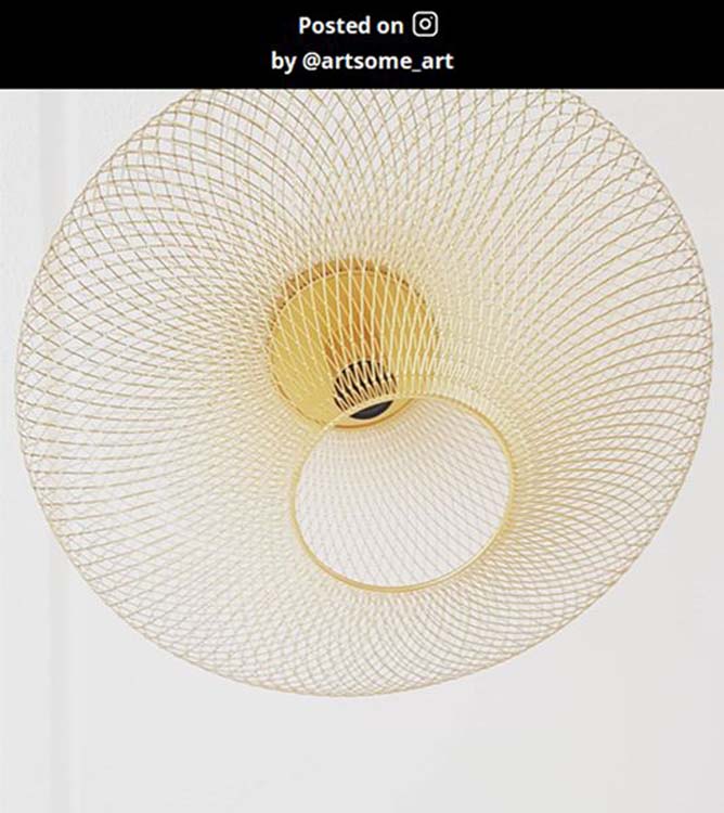 Plafonnier - or/laiton - Ø45cm - E27 - 40W