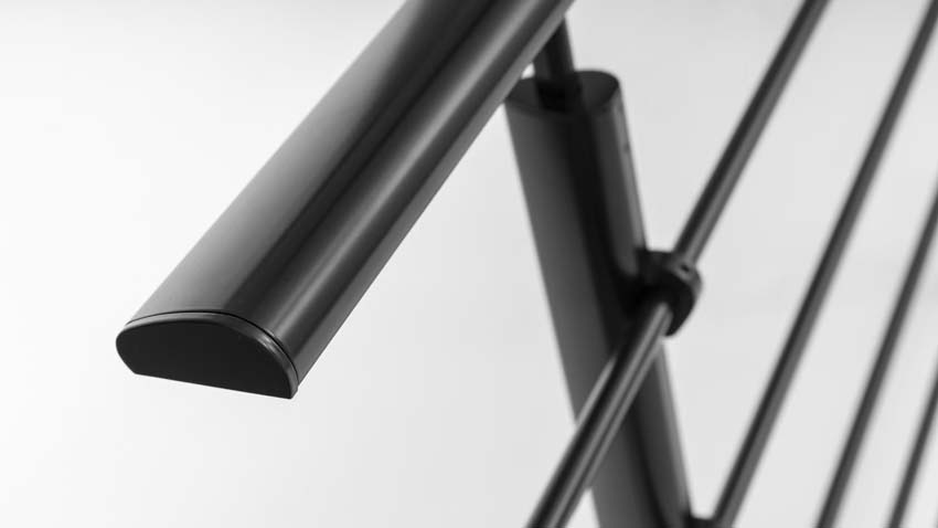 Kit garde-corps Talaka aluminium noir 150cm fixation latérale