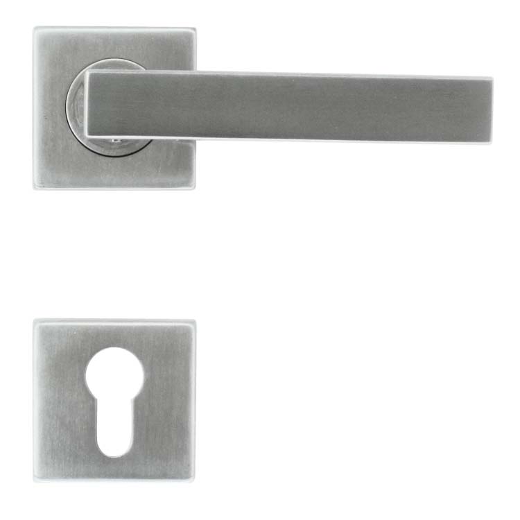 Deurkruk pro trani inox plus cilinderrozet