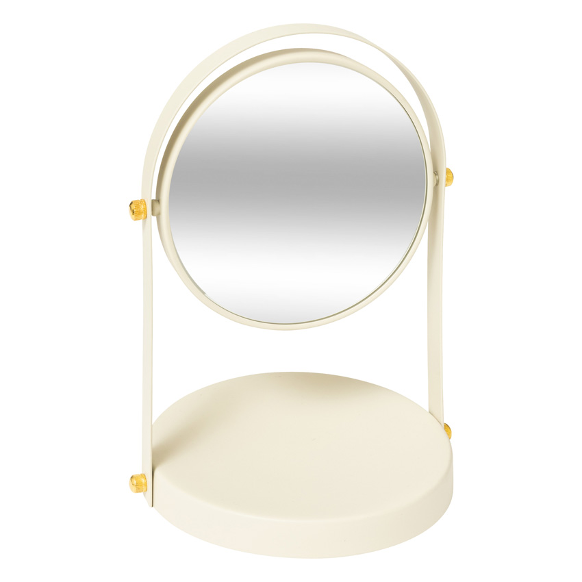 Make-up spiegel Solane rond beige 18x16cm