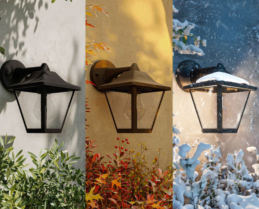 Wandlamp buiten - zwart - 20x23x26cm - E27 - 1x25W - IP44
