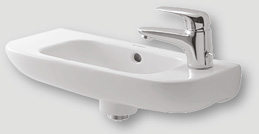 Lave-mains Duravit D-code céramique blanc 13,5x50x22cm
